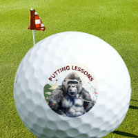 Personalised Funny Novelty Gorilla Putting Lessons