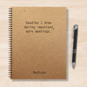 Personalised Funny Office Notes Notebook