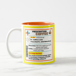 Personalised Funny Prescription Coffee Mug