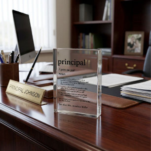 Personalised Funny Principal Definition Photo Block