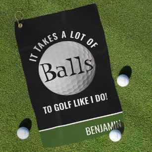 Personalised Funny Pun Golfer Golf Towel