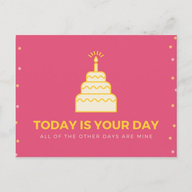 Personalised - Funny Quote Cake Postcard (Front)