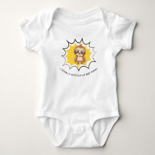 Personalised Funny Quote Sloth Template Unisex Baby Bodysuit