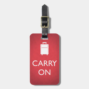 Personalised Funny Red Carry On Luggage Tag