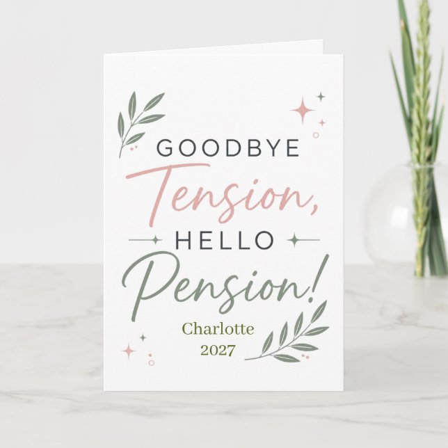 Personalised Funny Retirement Gift for Coworker Card (Front)
