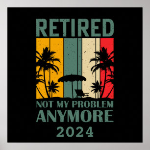 Personalised funny retirement officially retired poster