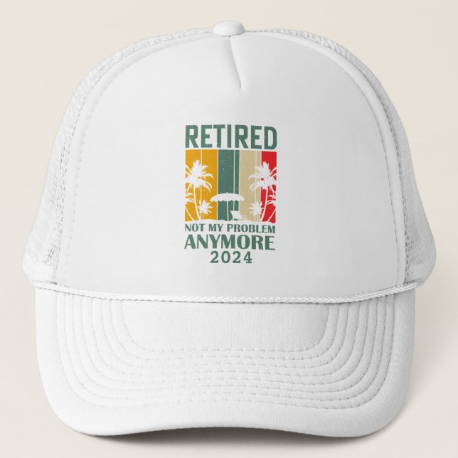 Personalised funny retirement officially retired trucker hat (Front)
