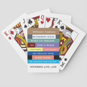 Personalised Funny Retirement Rules Humour Playing Cards