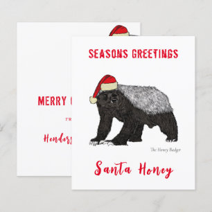 Personalised Funny Santa Honey Badger