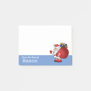 Personalised Funny Santa with Gifts Post-it Notes