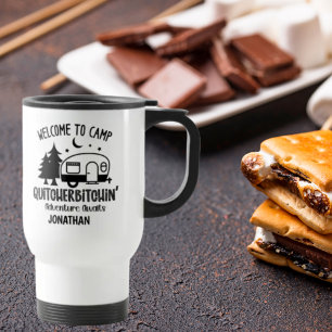 Personalised Funny Sarcastic Camping    Travel Mug