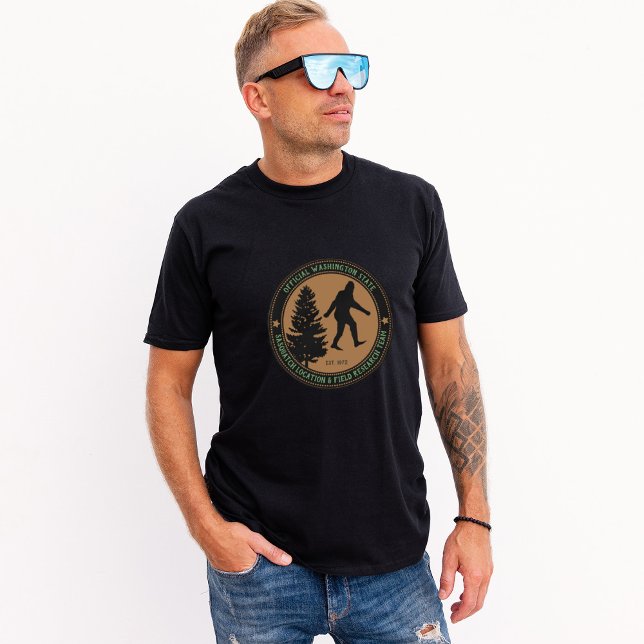 Personalised Funny Sasquatch Location and Research T-Shirt (Creator Uploaded)