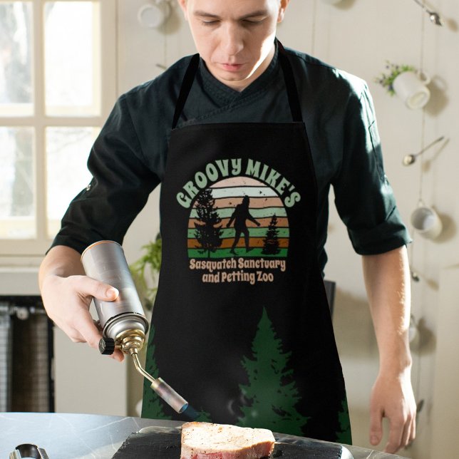 Personalised Funny Sasquatch Sanctuary Apron (Creator Uploaded)
