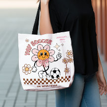 Personalised Funny Soccer Mum Retro Flower 