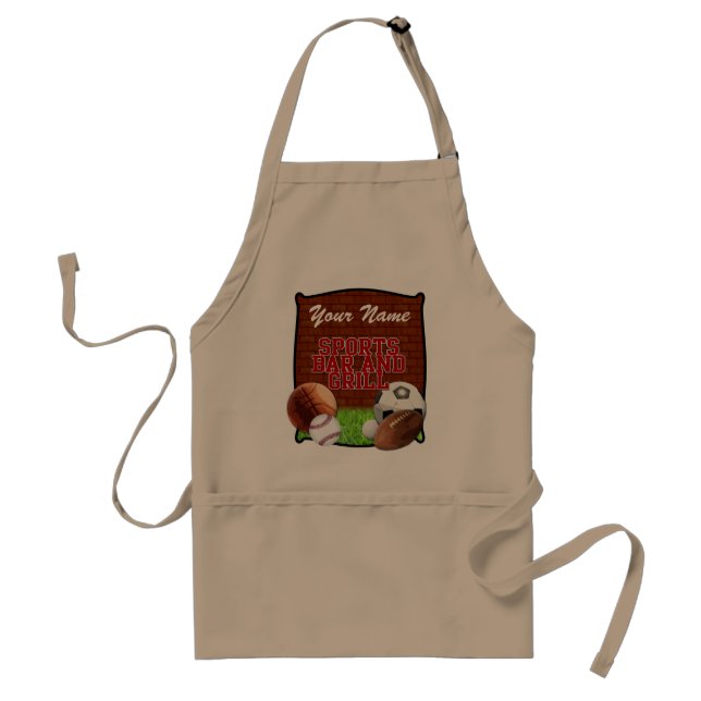 Personalised Funny Sports Bar and Grill Standard Apron (Front)
