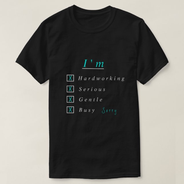 Personalised Funny T-Shirt Text Design Your Own (Design Front)