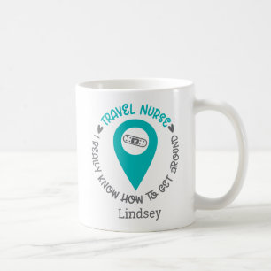 Personalised Funny Travel Nurse Coffee Mug