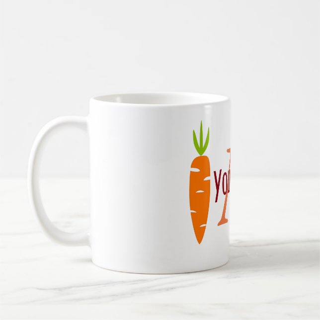 Personalised Funny Veggie Carrot Lover Mug (Left)