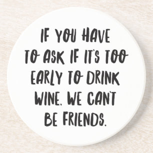 Personalised Funny Wine Bar Quotes II Coaster