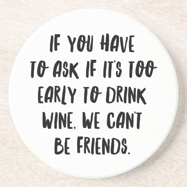 Personalised Funny Wine Bar Quotes II Coaster (Front)