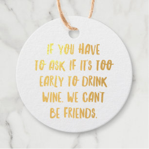 Personalised Funny Wine Bar Quotes II Favour Tags