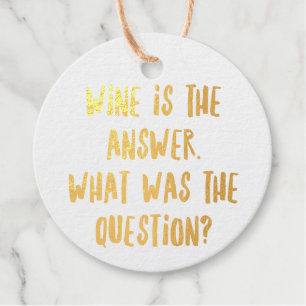 Personalised Funny Wine Bar Quotes III Favour Tags