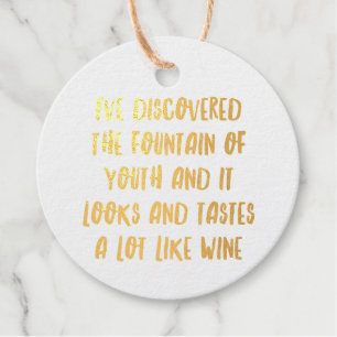 Personalised Funny Wine Bar Quotes IV Favour Tags