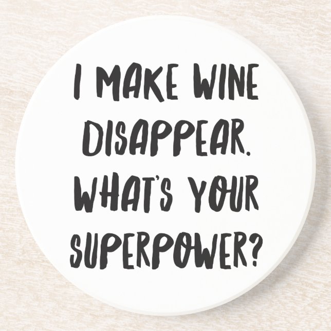 Personalised Funny Wine Bar Quotes IX Coaster (Front)
