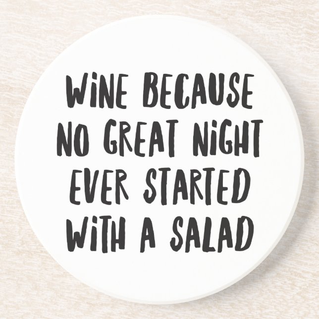 Personalised Funny Wine Bar Quotes VI Coaster (Front)