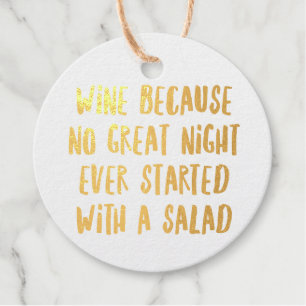 Personalised Funny Wine Bar Quotes VI Favour Tags