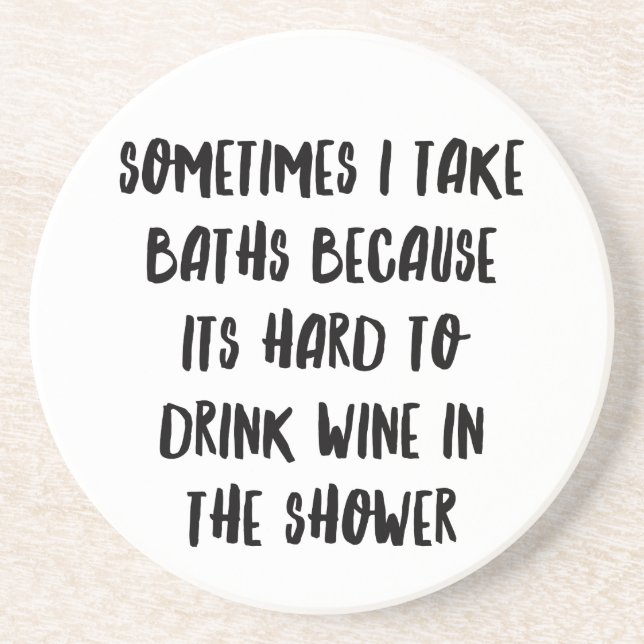 Personalised Funny Wine Bar Quotes VIII Coaster (Front)