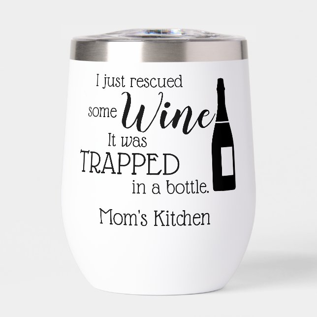 Personalised Funny Wine Lover Quote Mum Kitchen (Front)