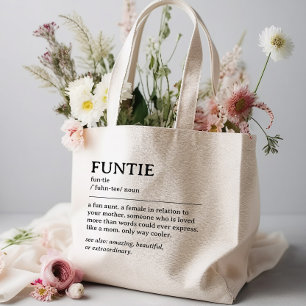Personalised Funtie Definition Quote Large Tote Bag