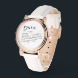 Personalised Funtie Definition Quote Watch<br><div class="desc">This Funtie definition quote design is the perfect way to celebrate the special bond your sister shares with your child as a "Fun Aunt". This design is something that not only brightens her life but also captures the unique joy and love she brings to your family. Whether it's for a...</div>