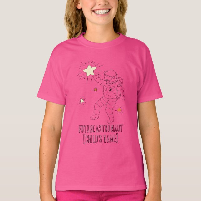Personalised Future Astronaut Kids T-Shirt (Front)