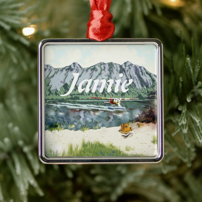 Personalised Future Bear Guide Metal Tree Decoration (Tree)