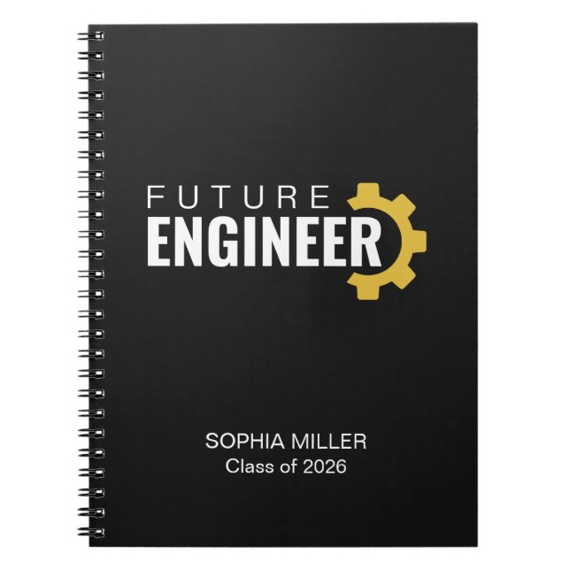 Personalised Future Engineer Graduation Notebook (Front)