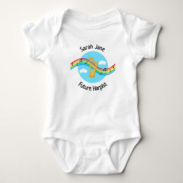 Personalised Future Harpist Bodysuit (Front)