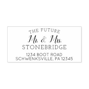 Personalised Future Mr & Mrs Address Self-inking Stamp