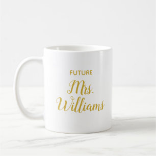 Personalised Future Mrs Bride Gift Custom Fiancee Coffee Mug