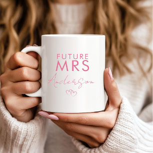 Personalised Future Mrs Engagement Gift Coffee Mug