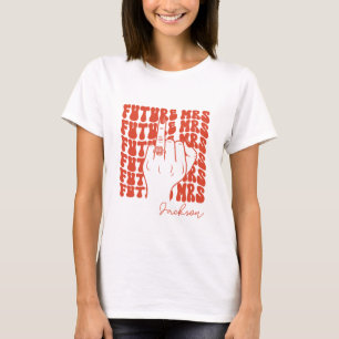 Personalised Future Mrs Last Name Bold Bride T-Shirt
