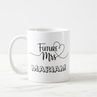 Personalised Future Mrs [Name] Engagement Gift  Coffee Mug