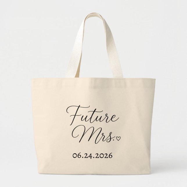 Personalised Future Mrs Wedding Date Tote (Front)