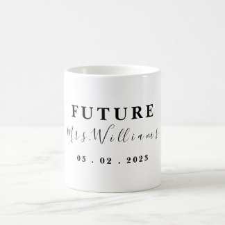 Personalised Future Mrs Wedding Gift For Bride Coffee Mug