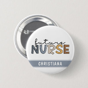 Personalised Future Nurse Nursing Student Gifts 6 Cm Round Badge