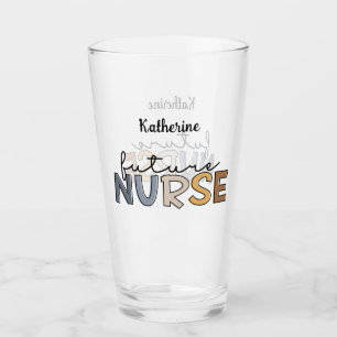 Personalised Future Nurse Nursing Student Gifts Glass