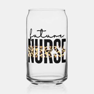 Personalised Future Nurse Student Nurse gifts Can Glass