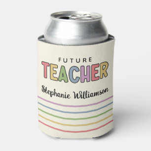 Personalised Future Teacher Colourful Cute Gifts Can Cooler
