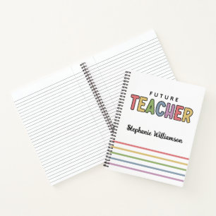 Personalised Future Teacher Colourful Cute Gifts Notebook